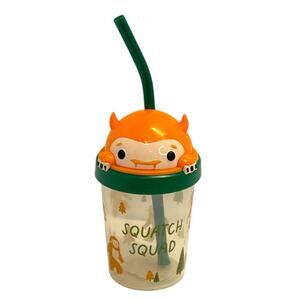 Zak Designs 13oz Kids' Portable Straw Monster Tumblers Squatch Sippy Cup NEW